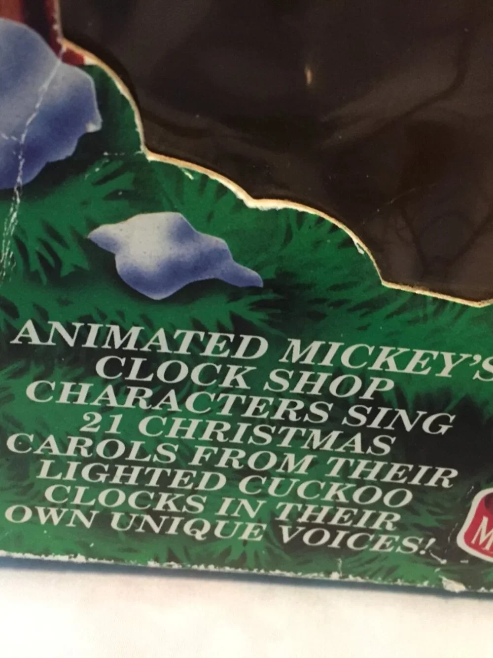 Vintage 1993 Mr. Christmas Disney Mickey's Clock Shop Animated Musical Set Light